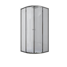 Душова кабіна без піддону Mixxus PLAIN SC01-90x90x185-TR GRAPHITE прозоре скло 4мм (MI6902), фото 5