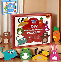 Набор для творчества мягкие игрушки своими руками, для создания 6-ти мягких игрушек, набор 1