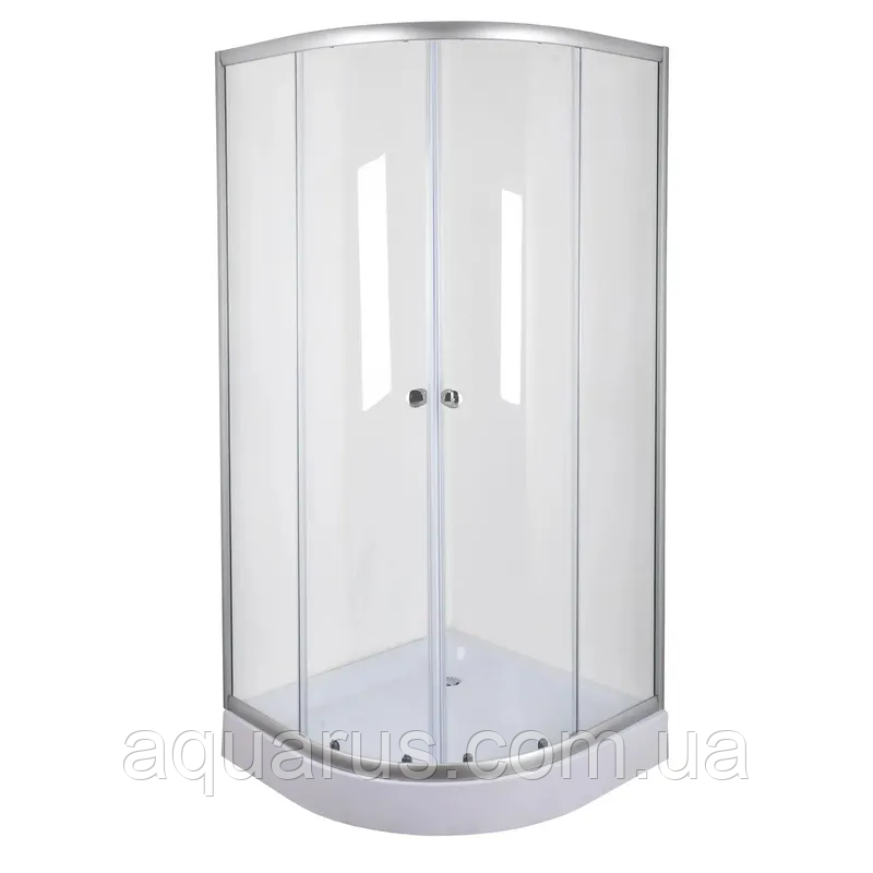 Душова кабіна без піддону Mixxus PLAIN SC01-90x90x185-TR CHROME прозоре скло 4мм (MI6899)