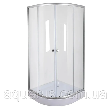 Душова кабіна без піддону Mixxus PLAIN SC01-90x90x185-TR CHROME прозоре скло 4мм (MI6899), фото 1