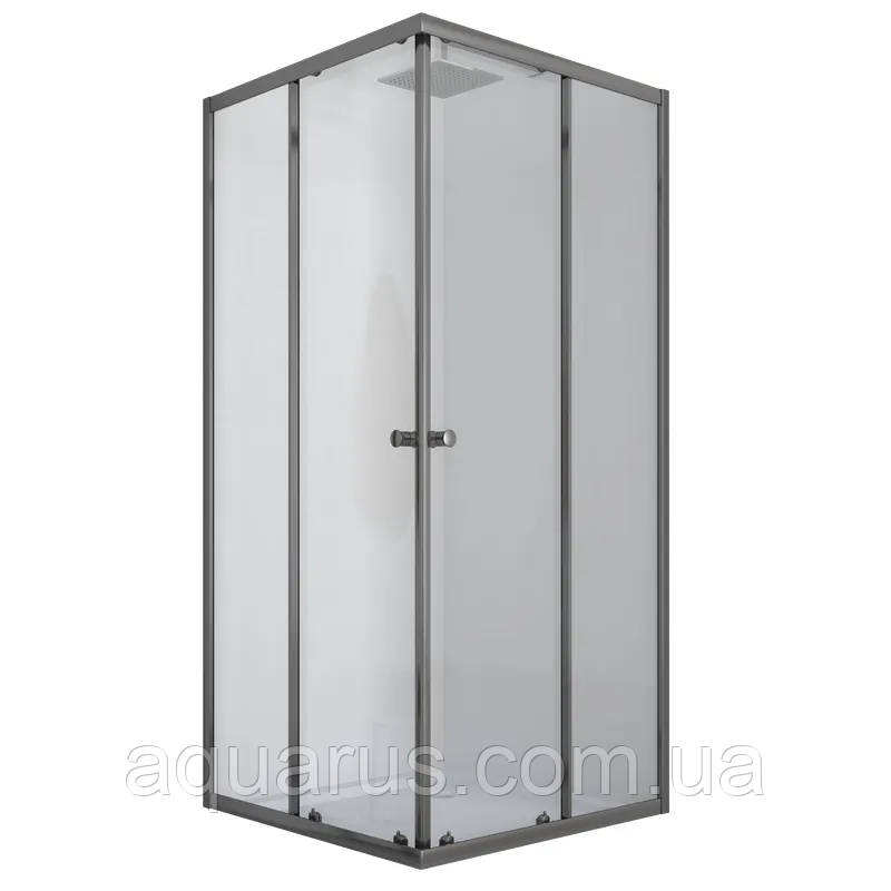 Душова кабіна без піддону Mixxus CUBIC SC01-90x90x185-TR GRAPHITE прозоре скло 4мм (MI6907)