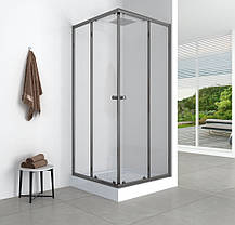 Душова кабіна без піддону Mixxus CUBIC SC01-90x90x185-TR GRAPHITE прозоре скло 4мм (MI6907), фото 6