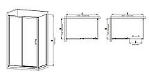 Душова кабіна без піддону Mixxus Premium DIVERSE SC03-100x80x195-TR Black прозоре скло 6мм (MI6866), фото 3