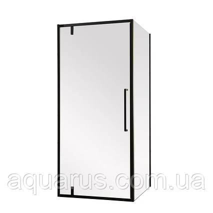 Душова кабіна без піддону Mixxus Premium BEVEL SC01-90x90x195-TR Black прозоре скло 6мм (MI6864), фото 1
