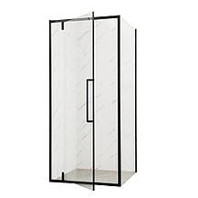 Душова кабіна без піддону Mixxus Premium BEVEL SC01-90x90x195-TR Black прозоре скло 6мм (MI6864), фото 5