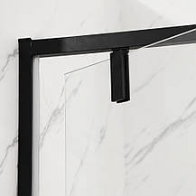 Душова кабіна без піддону Mixxus Premium BEVEL SC01-90x90x195-TR Black прозоре скло 6мм (MI6864), фото 6