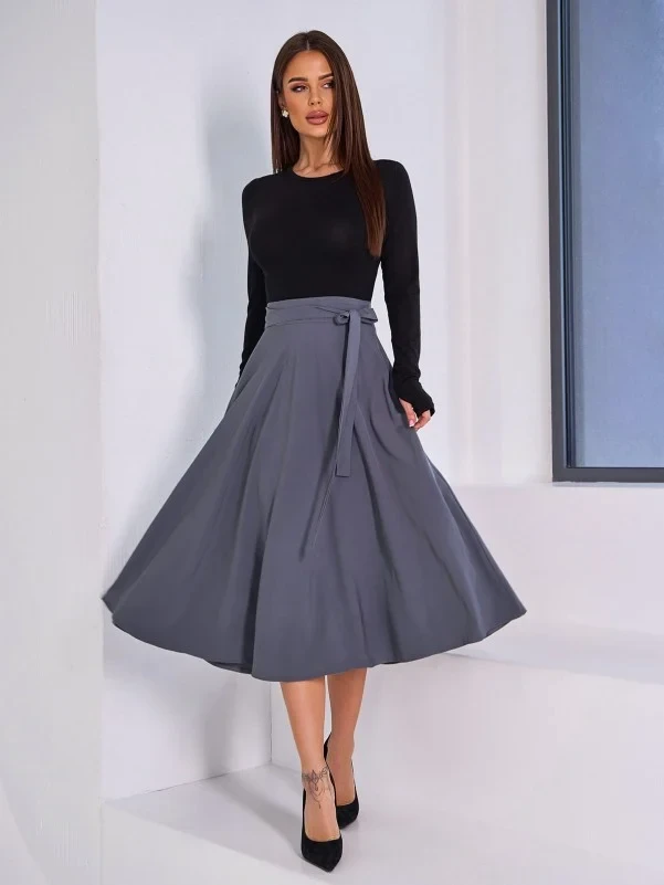 Спідниці ISSA PLUS 13940 L сірий, фото 1
