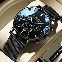 Чоловічий наручний годинник Poedagar Misto (Чорний)