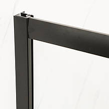 Двері в нішу Mixxus Premium DIVERSE SD01-160x185-TR Black прозоре скло 5мм (MI6879), фото 4