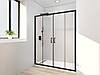 Двері в нішу Mixxus Premium DIVERSE SD01-160x185-TR Black прозоре скло 5мм (MI6879), фото 10
