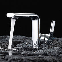 Змішувач для умивальника FRAP F1088, литий вилив, латунь, хром, фото 2