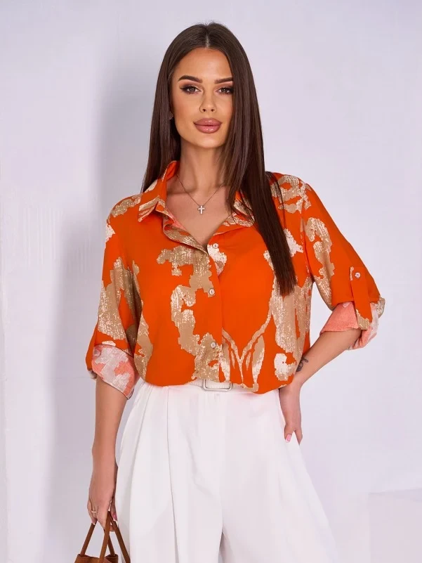 Сорочки ISSA PLUS 14993 S жовтогарячий, фото 1