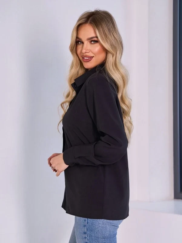 Жіноча сорочка чорного кольору, фото 1