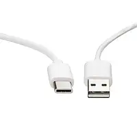 Кабель зарядний USB / Type-C 0.5m круглий White (Оригінал з розбору) (Відновлений)