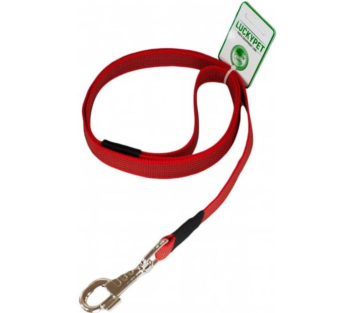 Повідець капроновий пророзинений Lucky Pet червоний 2/300см, фото 1
