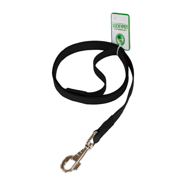 Повідець капроновий пророзинений Lucky Pet чорний 2/300см, фото 1