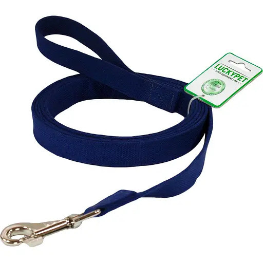 Повідець брезентовий Lucky Pet синій шитий 2,5 /200см, фото 1