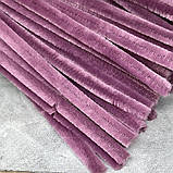 Синельний дріт (Пухнастий дріт), довжина 30 см, колір- сливовий, арт 017736, 10 шт., сливовий, фото 2