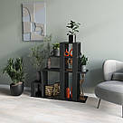 Дизайнерський стелаж для книг з ЛДСП з 4 відкритими полицями у вітальню Стильні книжкові полиці сходинки, фото 6