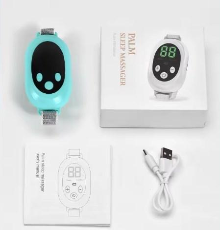 Ручний пристрій для покращення сну Palm Sleep Massager, Пристрій для полегшення сну і зняття тревоги колір Бірюзовий