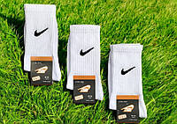 5 пар в упаковці, шкарпетки NIKE високі білі 41-44 р.