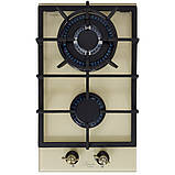 Газова варильна поверхня, скло у бежевому кольорі. Набір з двома турбо пальників вог. Luxor Німеччина, фото 3