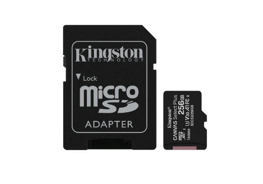 Модуль флеш-пам'яті Kingston 256GB micSDXC Canvas Select Plus 100R A1 C10 Card, фото 1