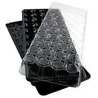 Парник 40 комірок  Касета+піддон + прозора коробка, осередки 46х46х60мм