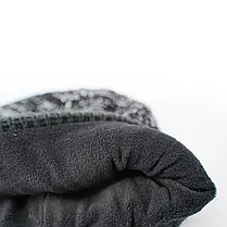 Шапка водонепроникна Dexshell Cuffed Beanie, р-р S/M (56-58 см) чорна з зеленою смугою, фото 5