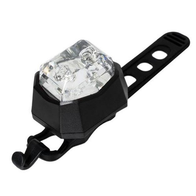 Ліхтар велосипедний універсальний AQ-009-2LED білий, 2хCR2032, Waterproof