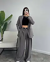Класичний брючний костюм жіночий піджак і штани 42-44 46-48