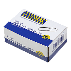 Скріпки 28мм BM.5010 100шт п'ятикутні нікельовані (10/500)