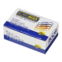 Скріпки 28мм BM.5015 100шт круглі кольорові (10/500)