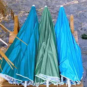 Пляжна парасолька з нахилом та напиленням від сонця Mario Umbrella 1,6 м, Зелений, фото 4