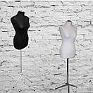 Манекен пошивочний Кравецький Пінопластовій Жіночий  44-46 \ 50-52 \ L L  Чорний  Білий на ніжці для шиття, фото 6