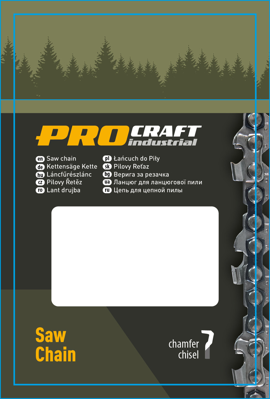 Ланцюг для ланцюгової пилки Procraft industrial  P.1/4.46 Universal 1/4" шаг 46 зв.