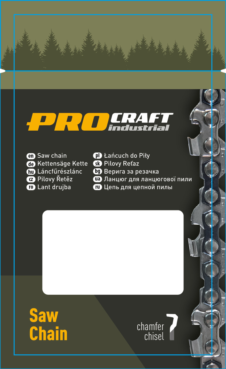 Ланцюг для ланцюгової пилки Procraft industrial P.1/4.28 Universal 1/4" шаг 28 зв.