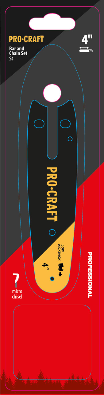 Комплект із шини та ланцюга Procraft S4 Universal (2 ланцюги та 1 шина)