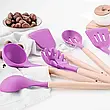 Універсальний набір кухонного приладдя з 12 предметів Kitchen Set фіолетовий (HA-50), фото 7