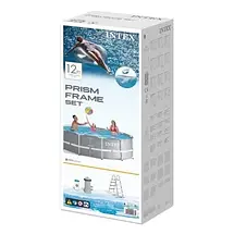 Каркасний басейн Prism Frame Pool Intex 26716 2006 л у комплекті картриджний фільтр-насос, сходи, фото 6