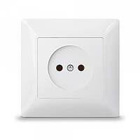 Розетка одинарна біла TITANUM STANDARD