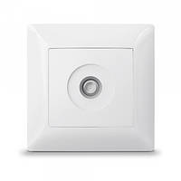 Розетка TV одинарна телевізійна біла TITANUM STANDARD