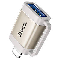 Адаптер (перехідник) Hoco UA31A Lightning/USB OTG Gray