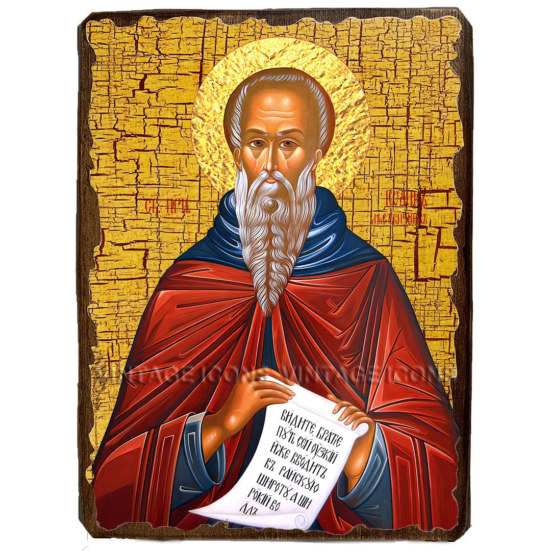 Ікона Іоан Лествичник преподобний ,ікона на дереві 130х170 мм, фото 1