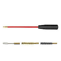 Набір для чистки травматичної зброї, шомпол сталевий PVC (140mm) латунний, щетинний, вішер