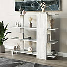 Стелаж для книг і квітів з ЛДСП на 3 відділення Відкрита книжкова полиця для зберігання 120 см у вітальню, фото 6