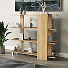 Стелаж для книг і квітів з ЛДСП на 3 відділення Відкрита книжкова полиця для зберігання 120 см у вітальню, фото 5