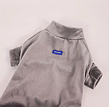 Костюм плюшевий для собак розмір L, сірий, фото 4