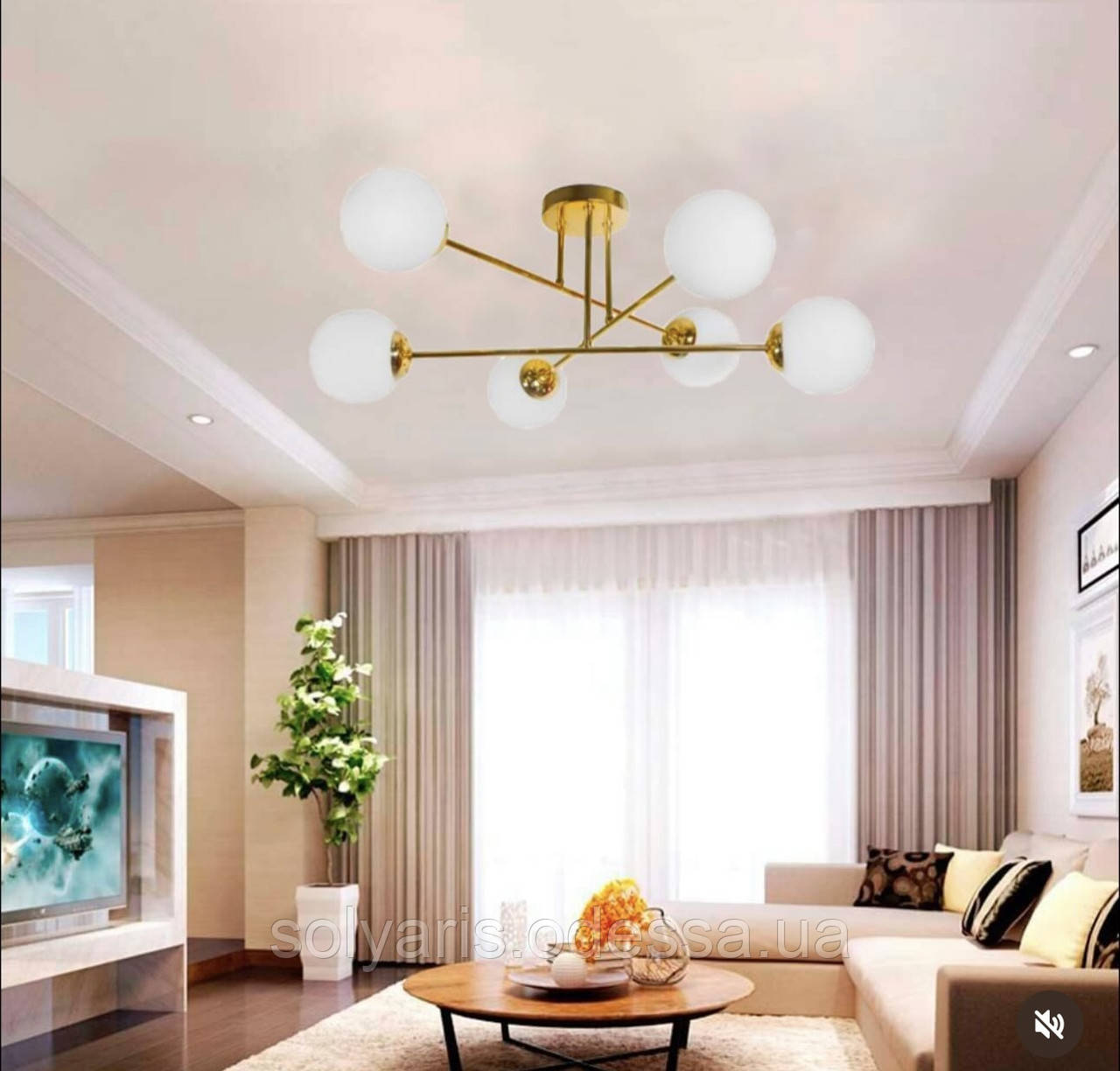 Люстра золото 228119, фото 1