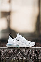 Чоловічі Кросівки Nike Air Max 270 White Black / Найк Аїр Макс 270 Білі з Чорним, фото 4